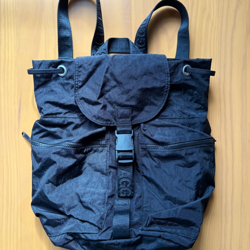 BAGGU Sport Backpack | Black Women’s Nylon Everyday Drawstring Discontinued